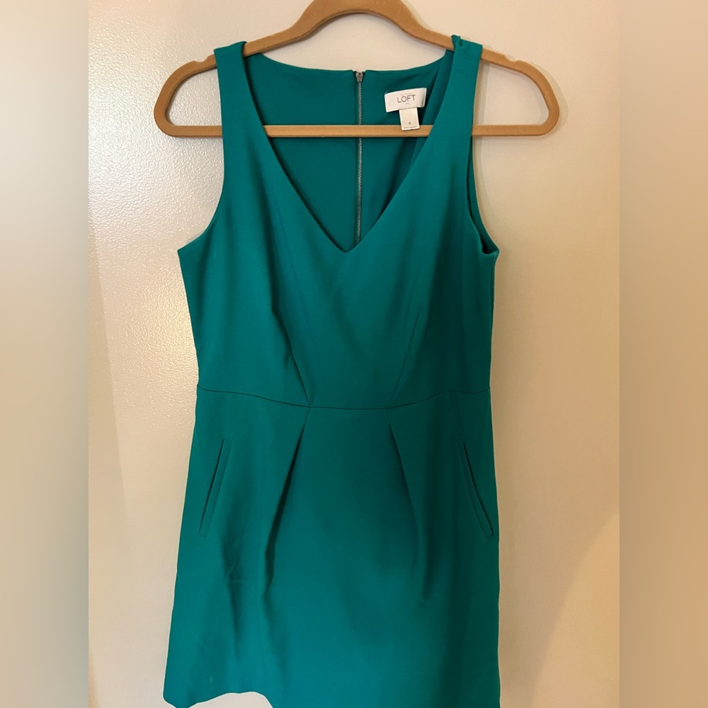 Loft green structured dress